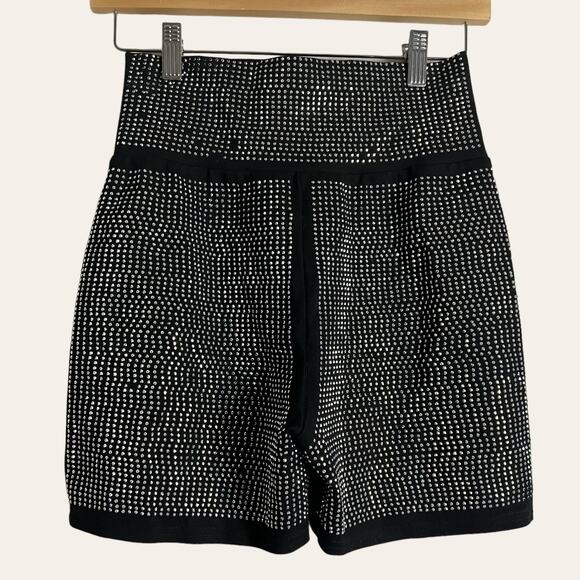 I.AM.GIA Aurora Black Rhinestone Studded High Waist Biker Shorts Size S - Picture 6 of 8